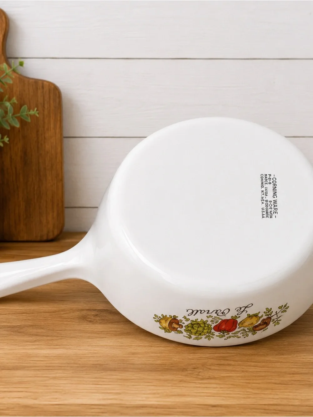 Set of 2 Corningware fry pan skillets slice of life